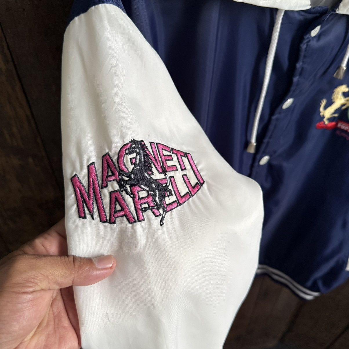 Ferrari Vintage Ferrari Magneti Marelli Bomber Hooded Jacket Size US M / EU 48-50 / 2 - 6 Thumbnail