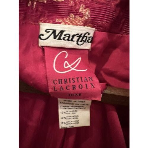 Christian Lacroix Christian Lacroix LUXE Auth 12 US 40 EU Red Gold Brocade Sui Size XL / US 12-14 / IT 48-50 - 3 Thumbnail