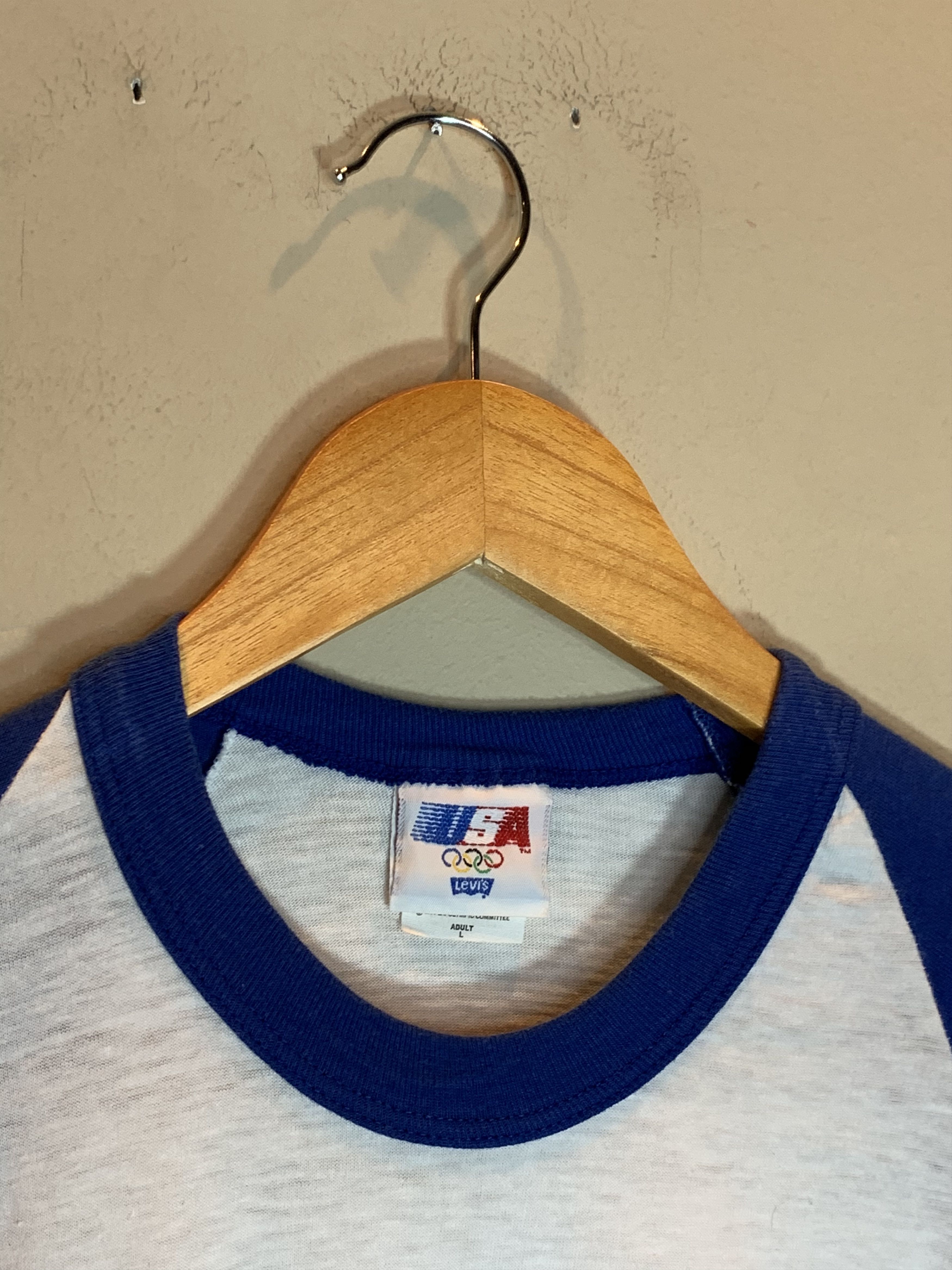 Levi's RARE* Vintage 1980 USA Olympics x Levi’s Single Stitch Shirt Size US L / EU 52-54 / 3 - 6 Thumbnail