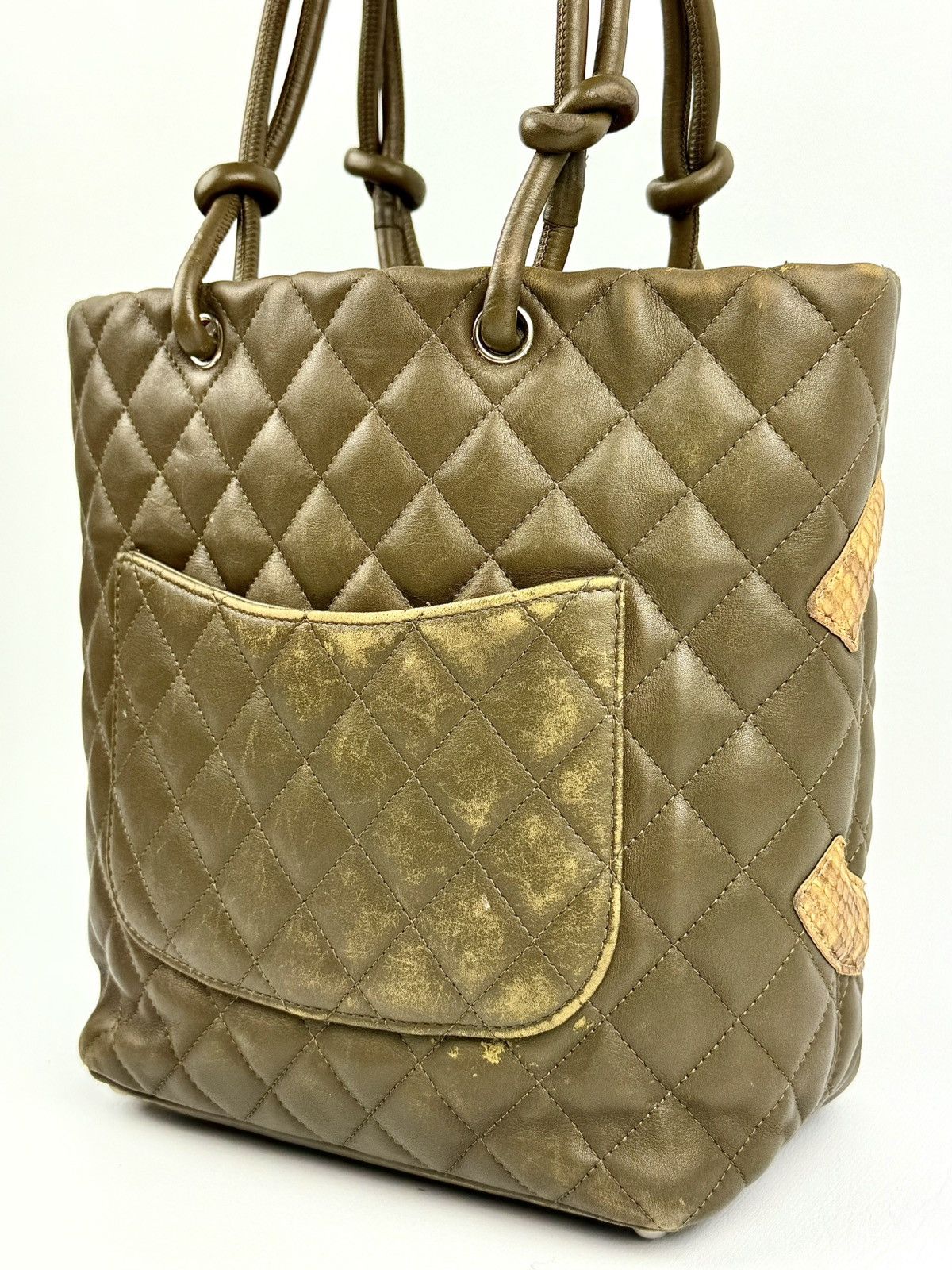 Chanel Chanel - 04 - Army Green - Trashed - Mini - Python - Cambon Size ONE SIZE - 8 Thumbnail
