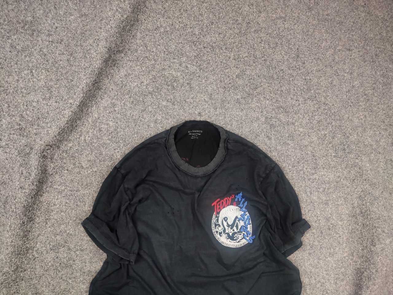 Allsaints AllSaints Stray Tee Graphic Distressed T Shirt Vintage Japan Size US S / EU 44-46 / 1 - 1 Thumbnail