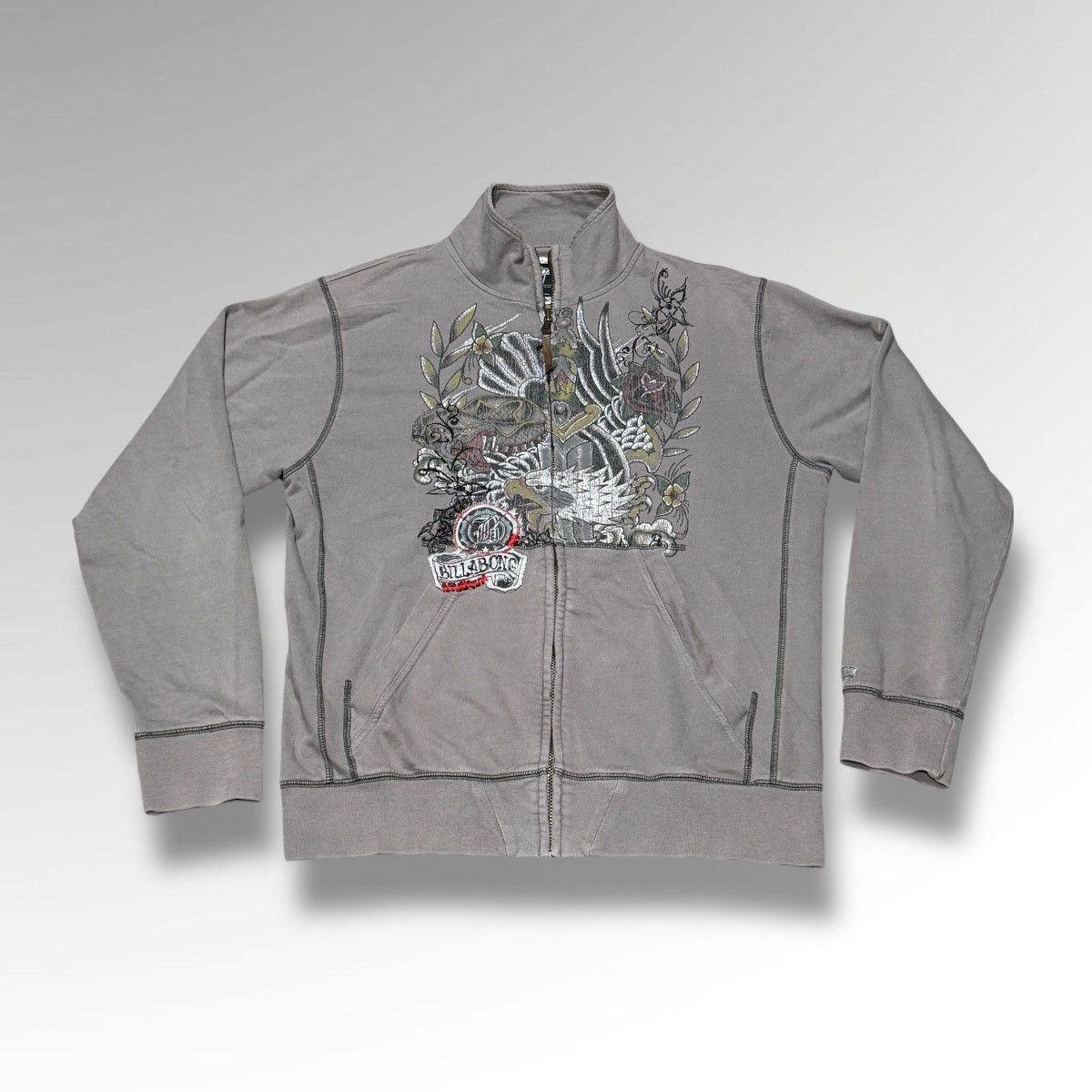Billabong Vintage Billabong Zip-Up Sweatshirt 🦅 Size US XL / EU 56 / 4 - 1 Thumbnail
