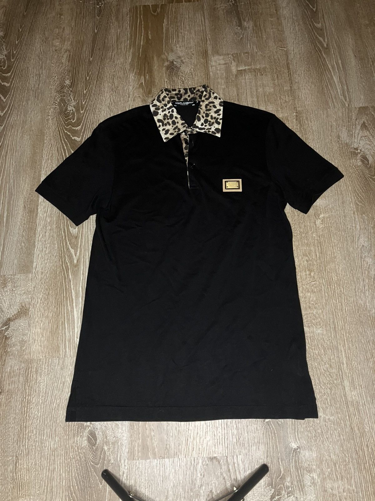 Dolce & Gabbana Dolce & Gabbana Leopard Print Collar Polo Size US S / EU 44-46 / 1 - 1 Thumbnail