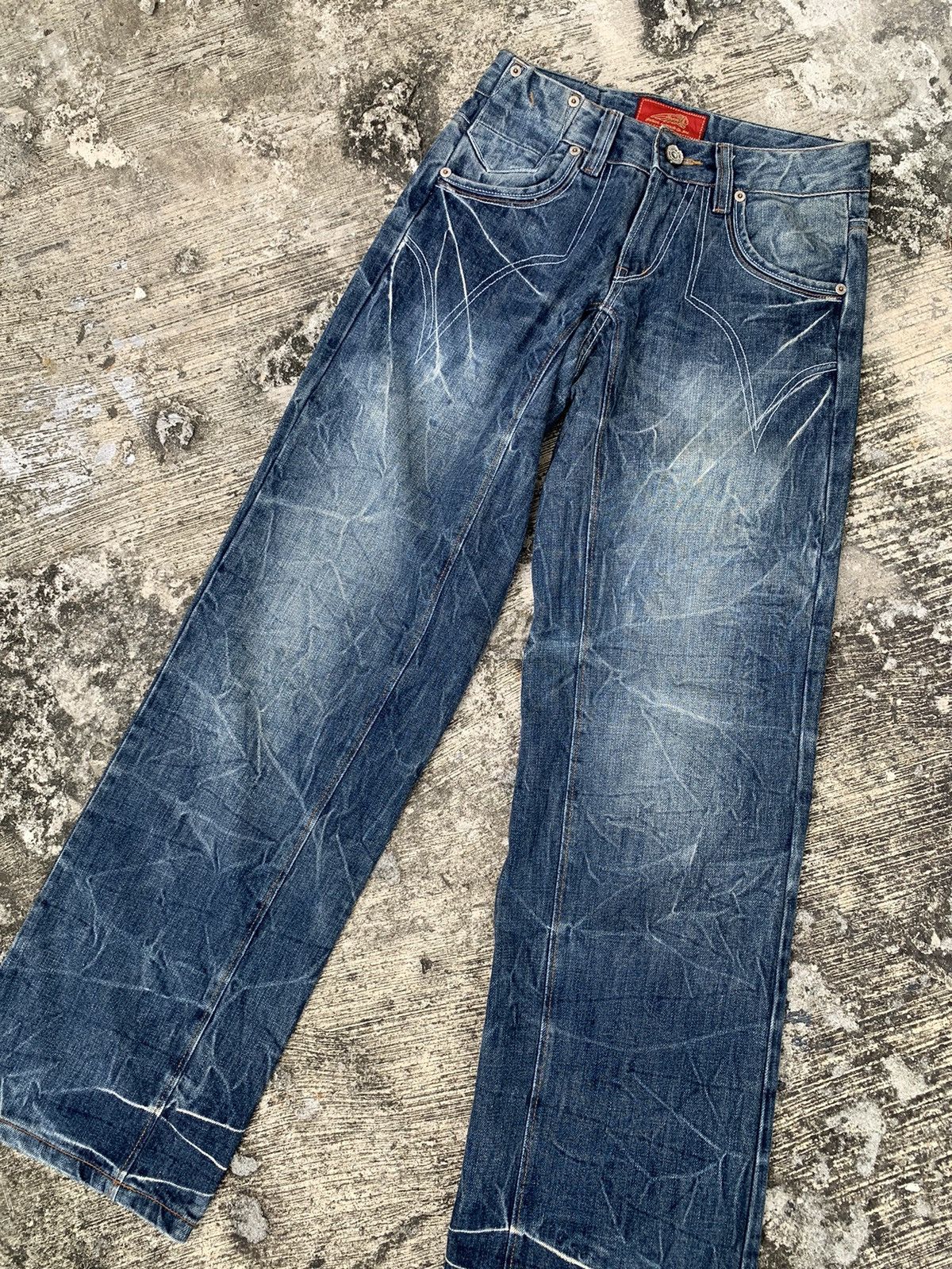 If Six Was Nine × Indian Motorcycle × Le Grande Bleu (L.G.B.) Indian motercycles jeans Size 27" / US 4 / IT 40 - 8 Thumbnail