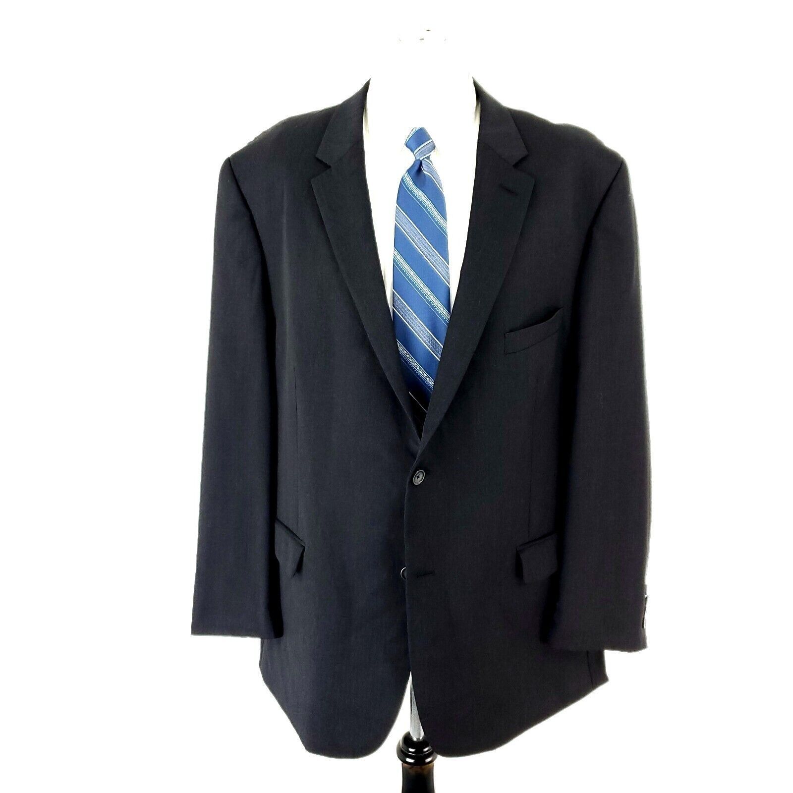 Pronto Uomo Pronto Uomo Platinum Wool 2 Button Blazer 48L Blue Tagged 50 Size ONE SIZE - 3 Thumbnail