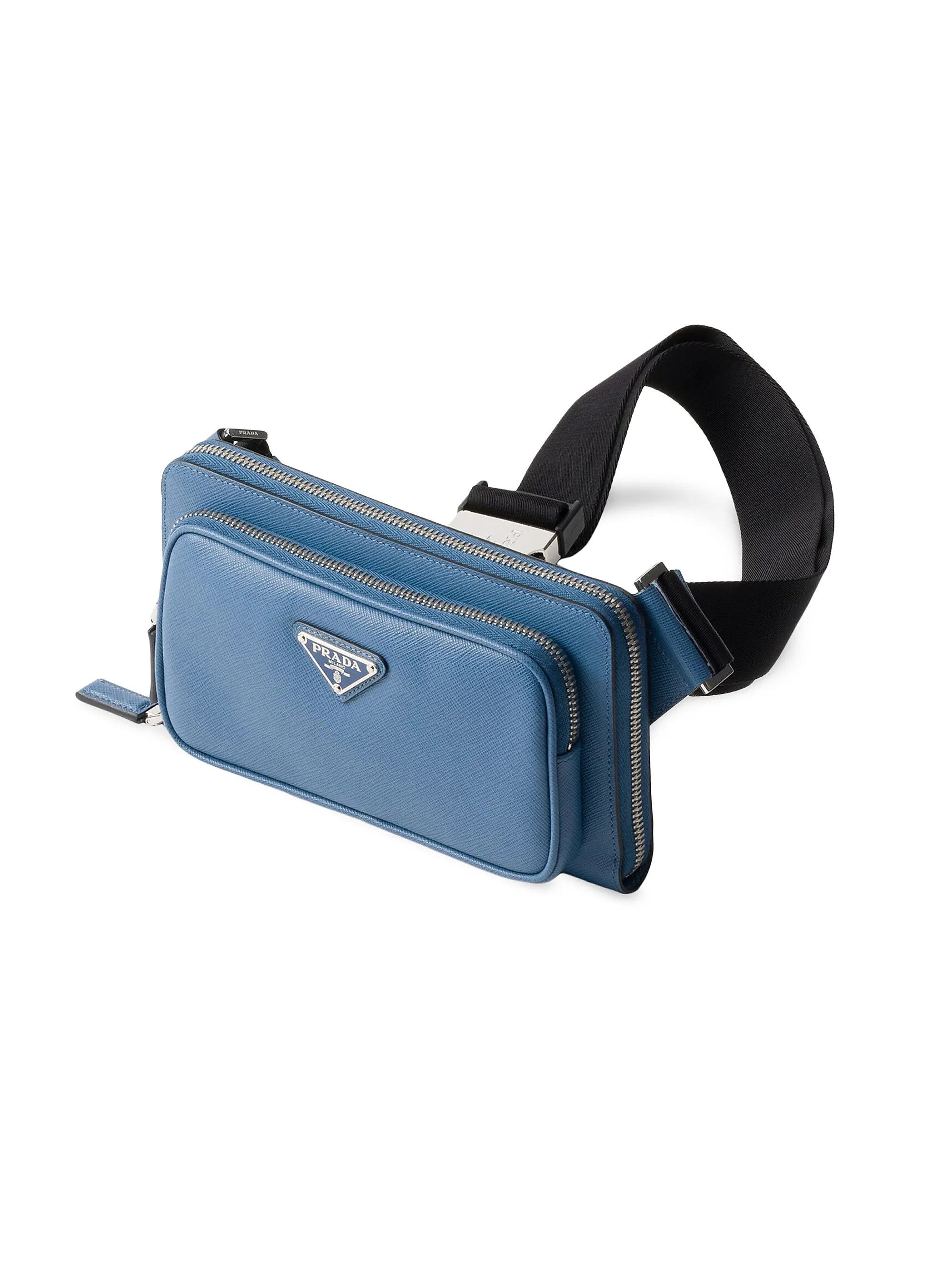 Prada o1bcso1str1025 Size: OS / Saffiano Leather Belt Bag in Blue Size ONE SIZE - 1 Thumbnail