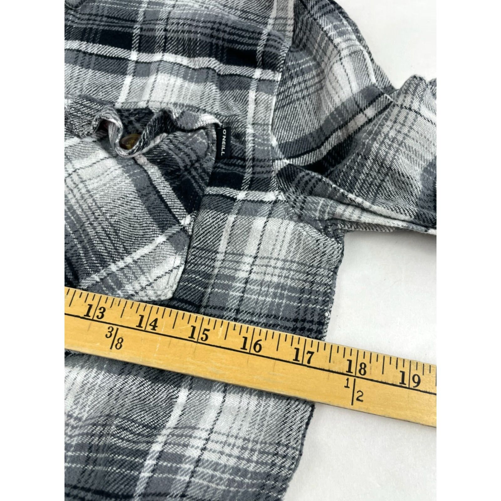 O'Neill VINTAGE O'Neill Shirt Plaid Button-Down Packet Flaps Mens Small Gray White Black Size US S / EU 44-46 / 1 - 3 Thumbnail
