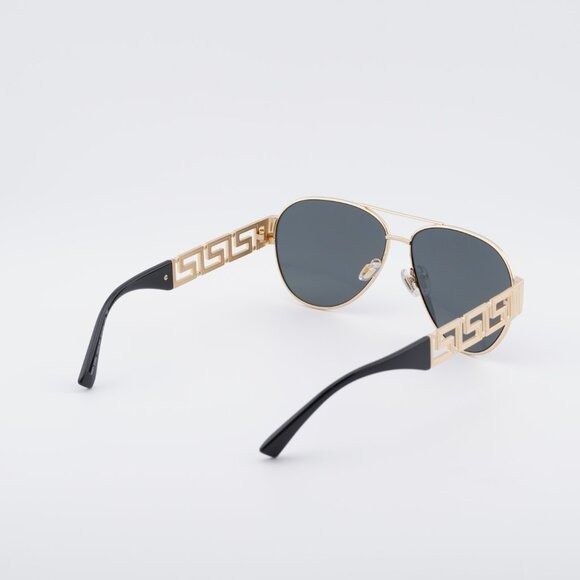 Versace Versace VE2289 100287 Sunglasses Gold Aviator Frame Size ONE SIZE - 8 Thumbnail