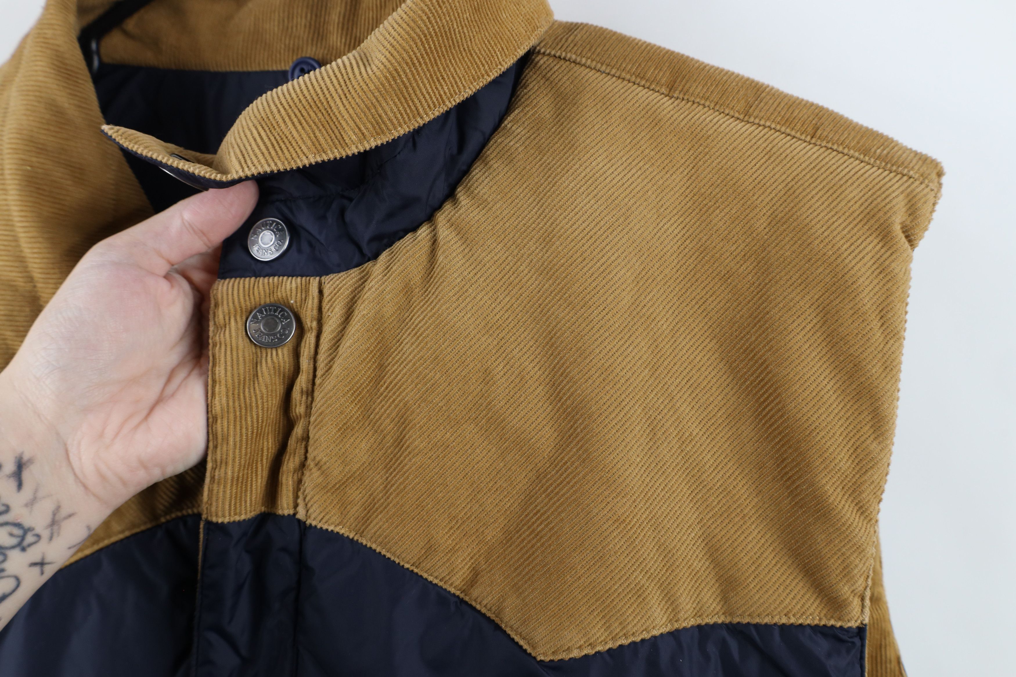 Nautica × Vintage Vintage 90s Nautica Reversible Corduroy Puffer Vest Jacket Size US XL / EU 56 / 4 - 7 Thumbnail