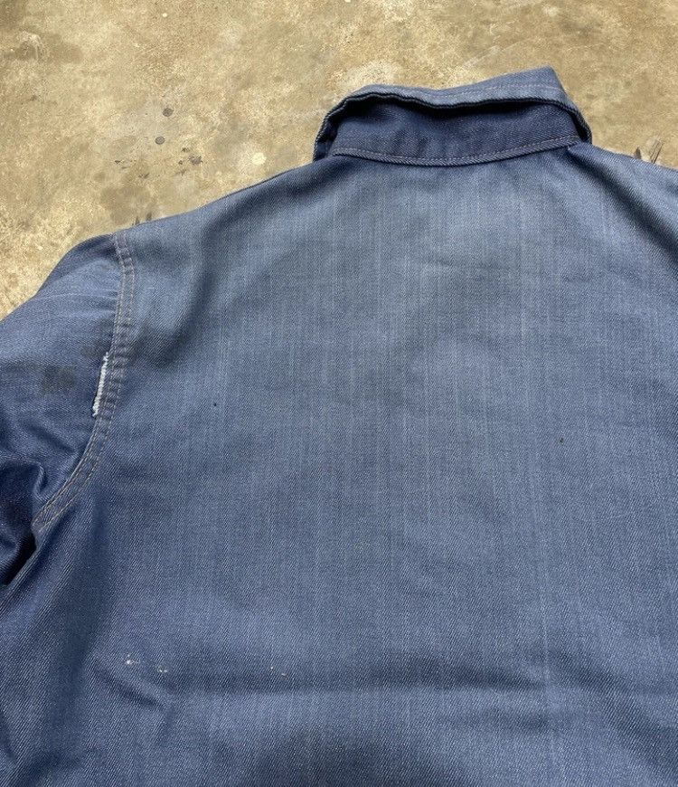 Vintage 50’s prison issue blue denim chore coat jacket amazing fade Size US XL / EU 56 / 4 - 5 Thumbnail