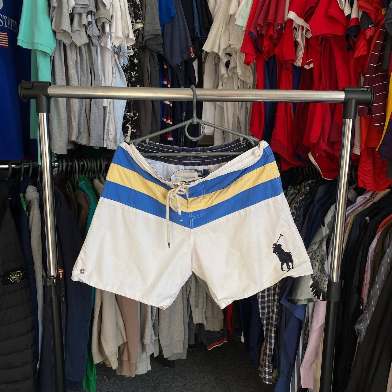 Polo Ralph Lauren × Vintage Vintage Polo Ralph Lauren Big pony nylon shorts Size US 34 / EU 50 - 1 Thumbnail