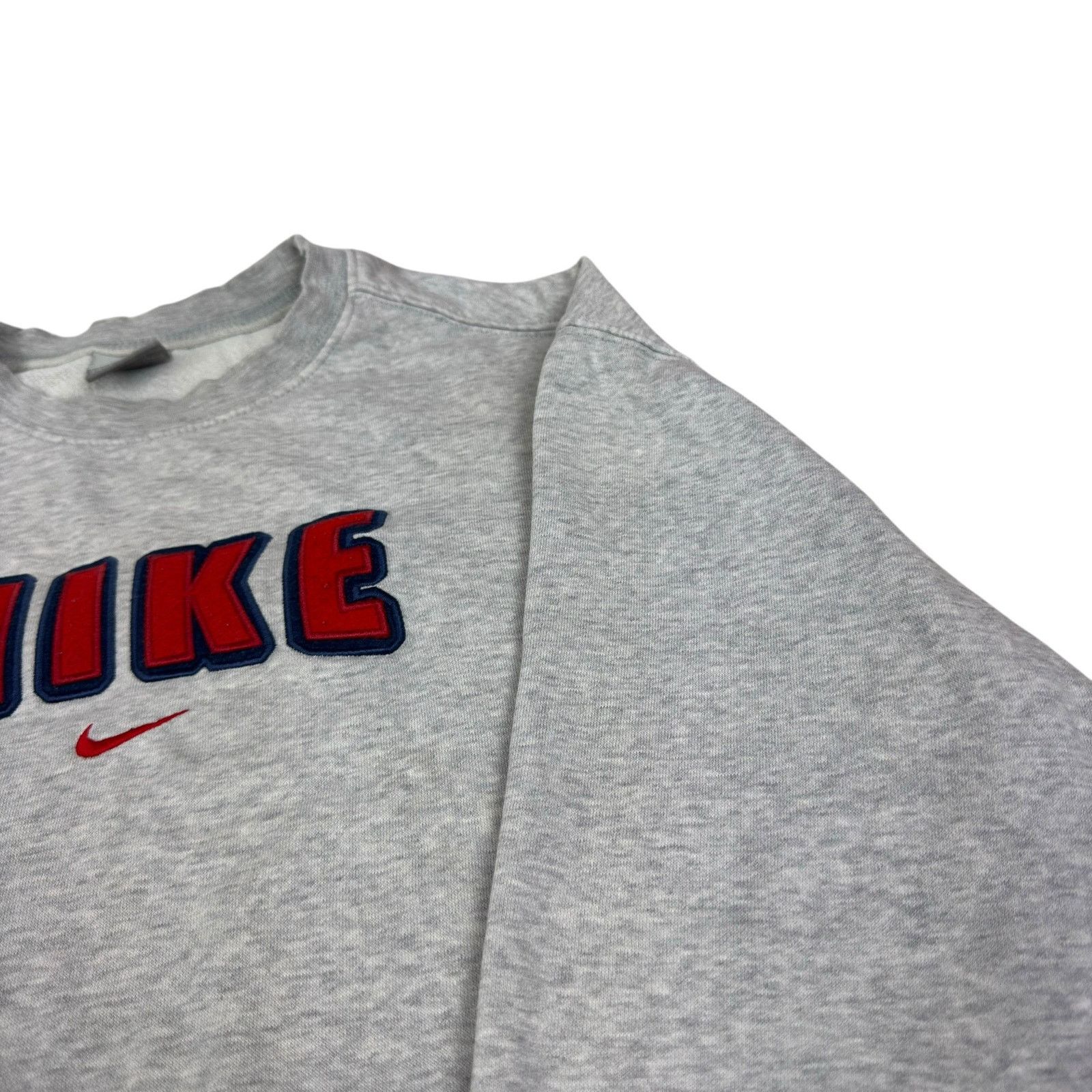 Japanese Brand × Nike Nike Women's Gray Cotton Fleece Lined Pullover Sweatshirt L Size L / US 10 / IT 46 - 4 Thumbnail