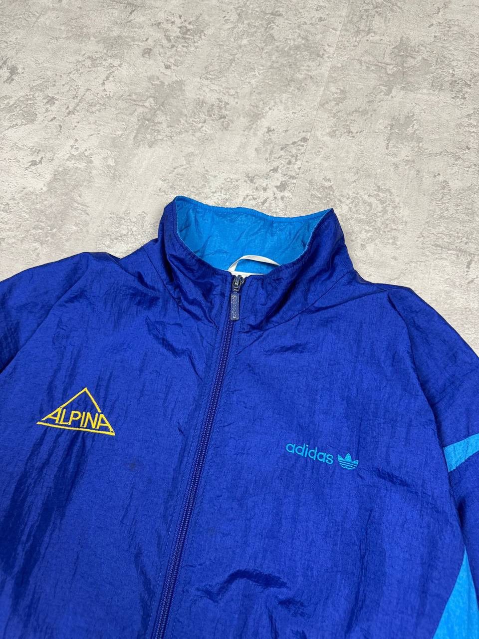 Adidas Vintage 90's Adidas ALPINA Full Tracksuit Nylon Blue Size US M / EU 48-50 / 2 - 7 Thumbnail