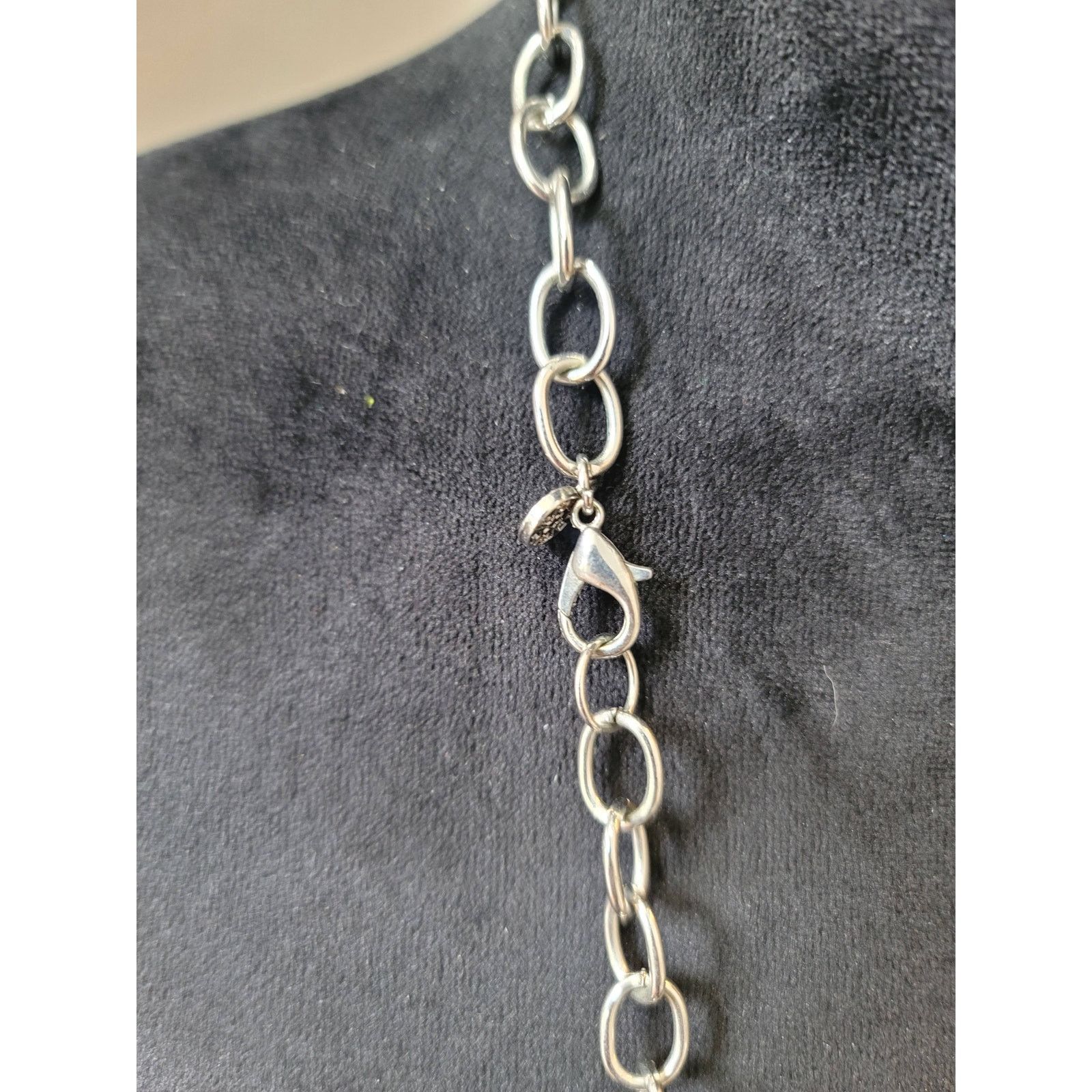 The Unbranded Brand Women's Yellow Black Silver Beaded Long Necklace Lobster Size ONE SIZE - 6 Thumbnail