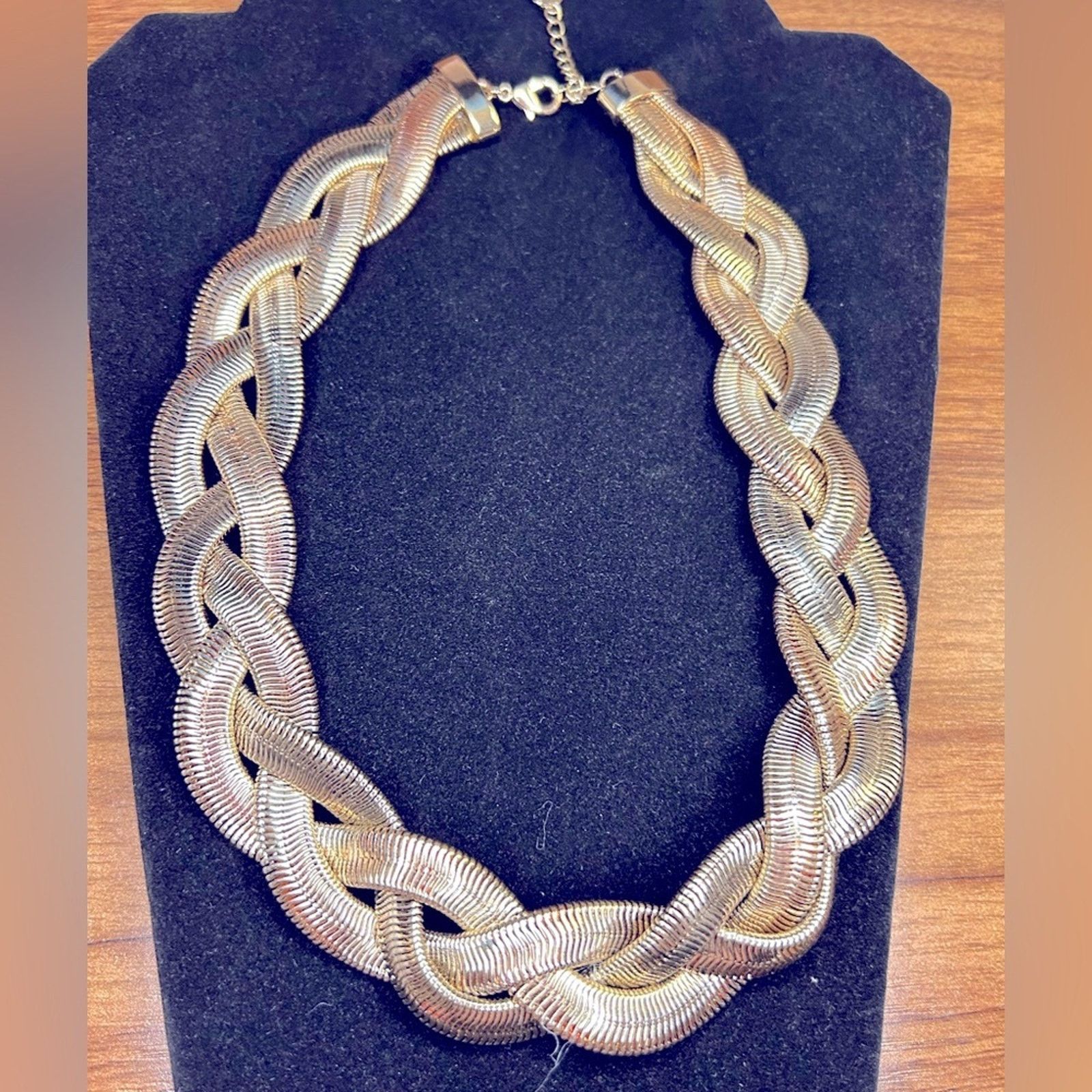 Monet 80s Monet Braided Necklace Vintage Serpentine Liquid 18.5" Size ONE SIZE - 2 Thumbnail