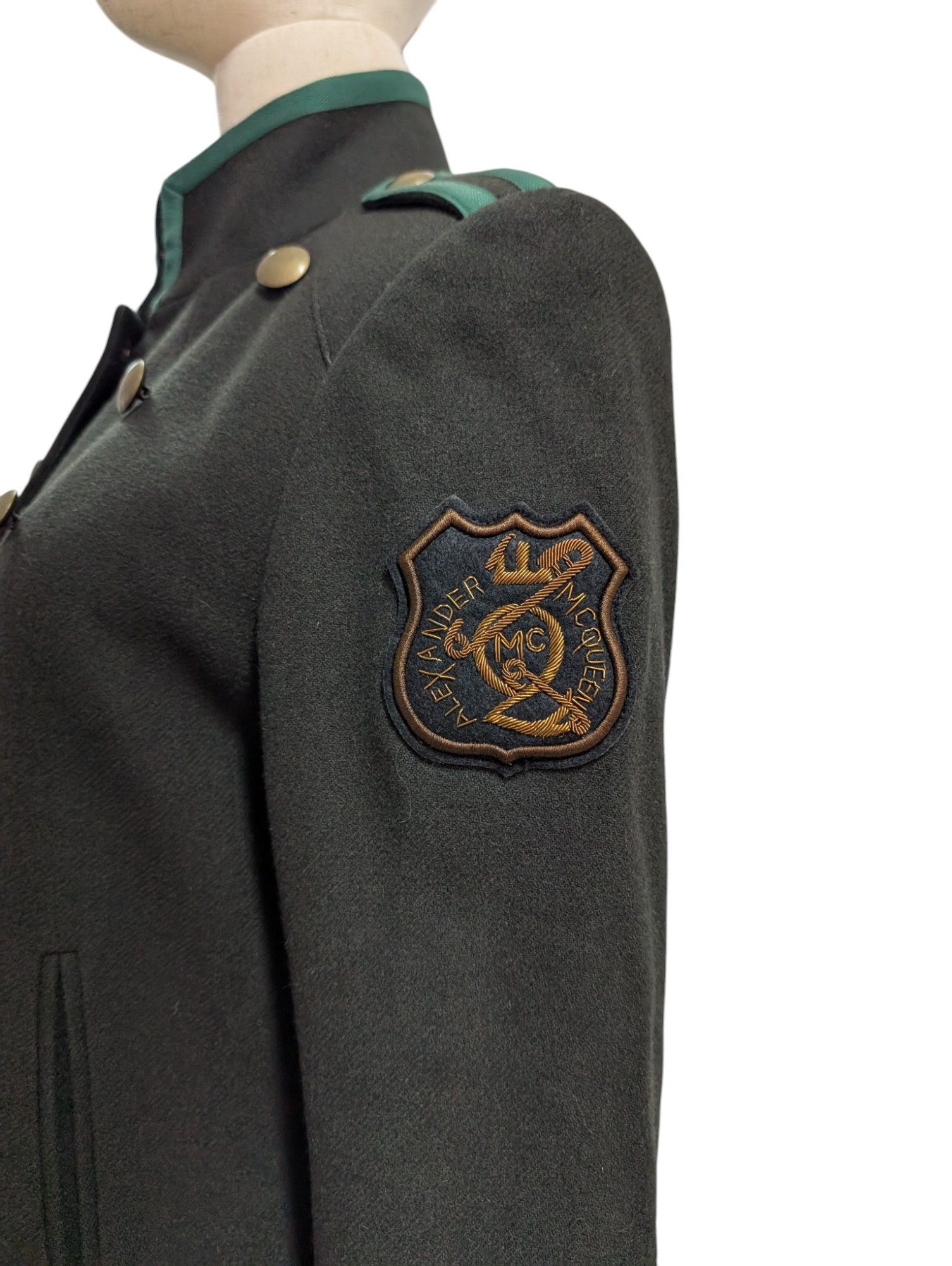 Alexander McQueen Army Green Wool Military Style Tailcoat Size M / US 6-8 / IT 42-44 - 4 Thumbnail