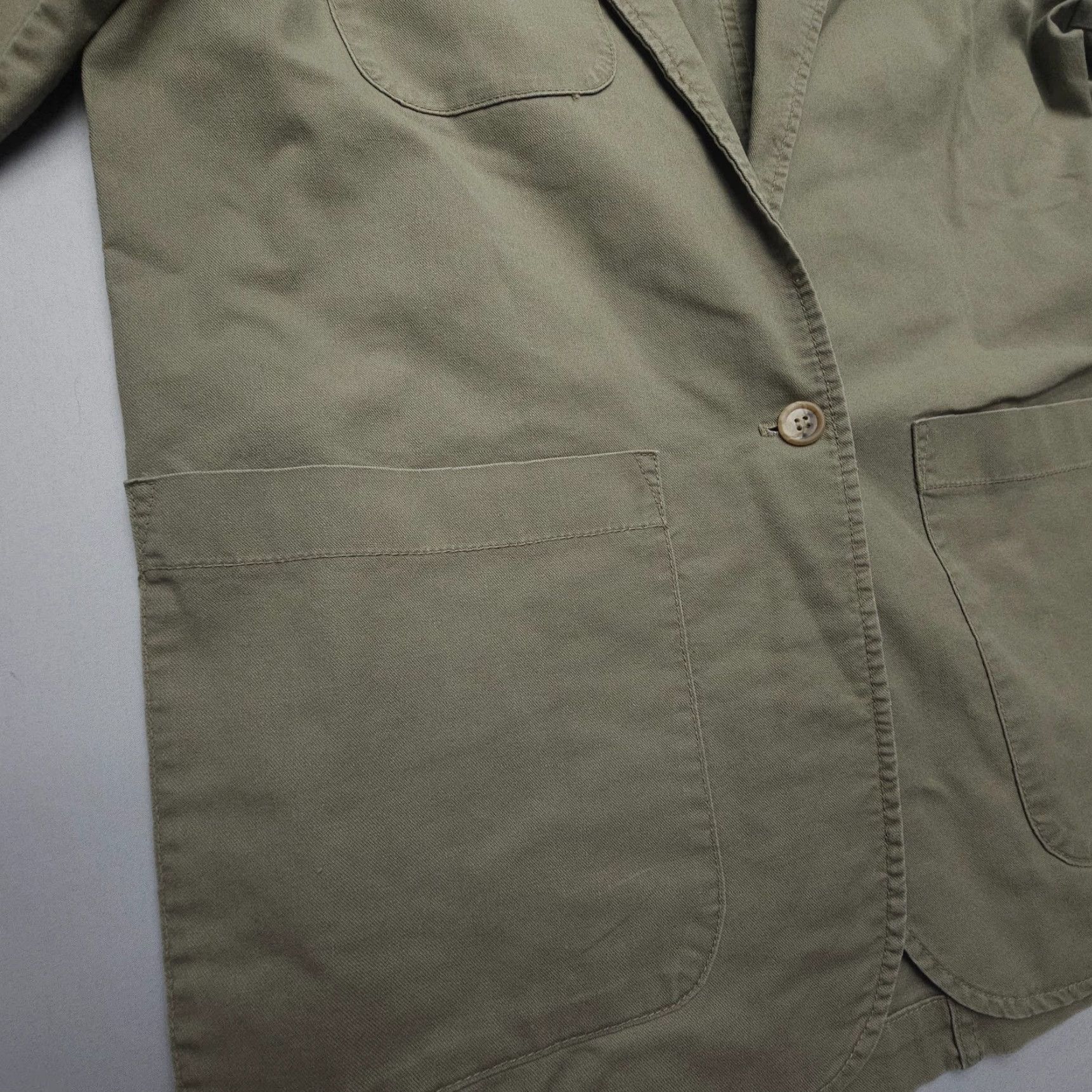 Gotcha VINTAGE Gotcha Covered Blazer Mens Medium Green Cotton Twill Safari USA Size 40R - 7 Thumbnail