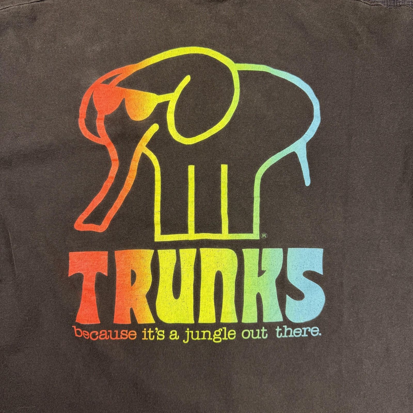 Vintage Vintage 90s Single Stitch Trunks Elephant Graphic Tee Size US XL / EU 56 / 4 - 4 Thumbnail