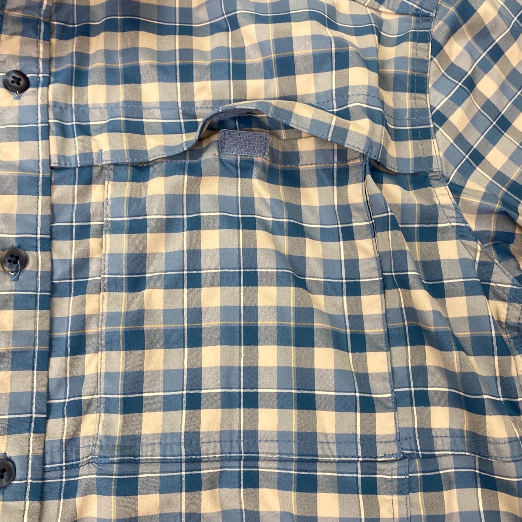Vintage REI Shirt Mens Large Blue Plaid Lined Vented Hiking Outdoors Casual Stretch Shirt Size US L / EU 52-54 / 3 - 2 Thumbnail