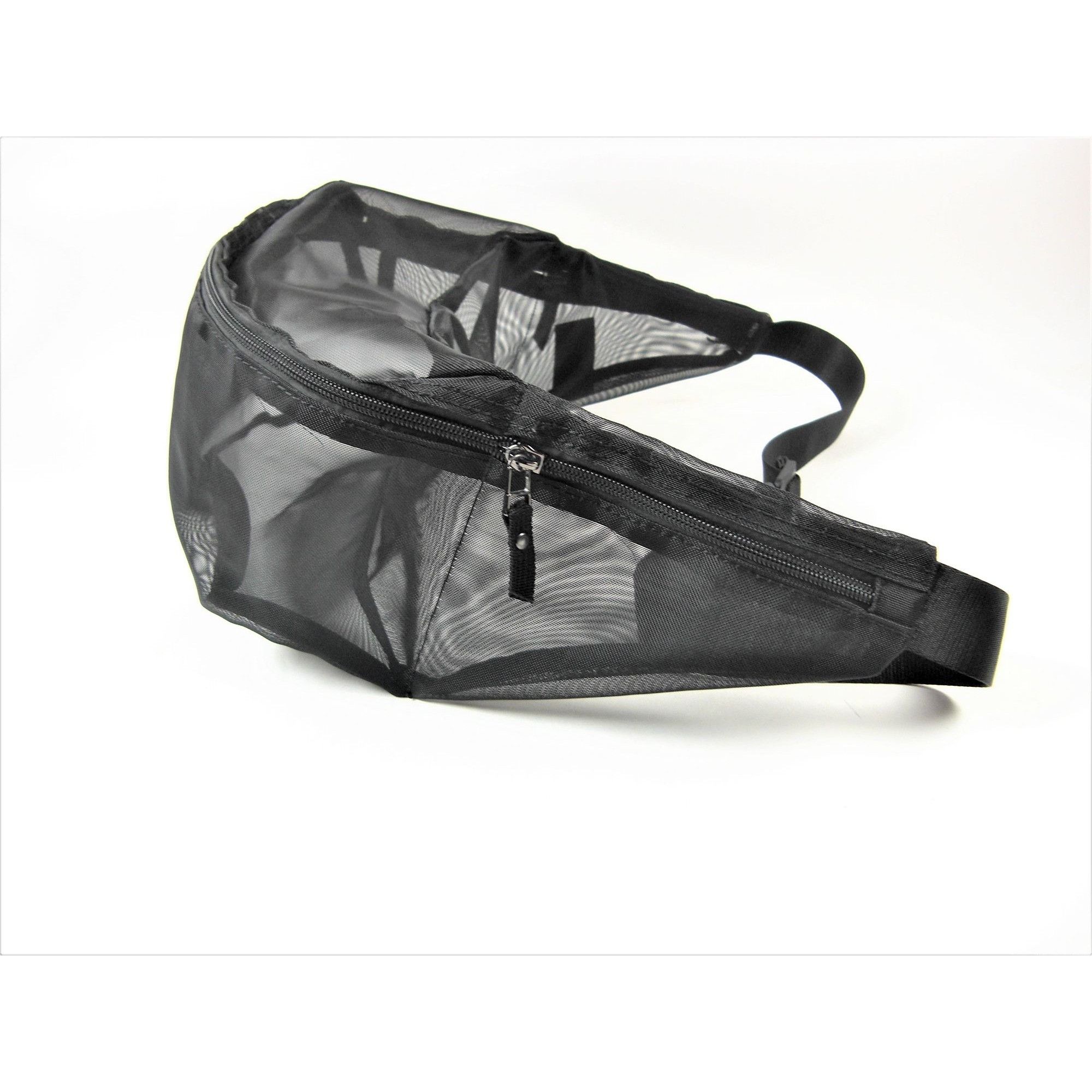Other Like Dreams See Through Black Large Fanny Pack 3 Zip Pockets Size ONE SIZE - 4 Thumbnail