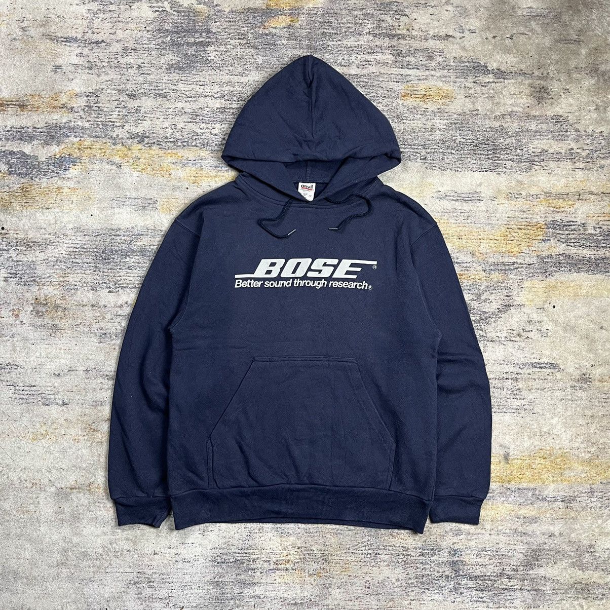 Anvil × Vintage Vintage 90s BOSE “ Better sound through research logo hoodie Size US M / EU 48-50 / 2 - 1 Thumbnail