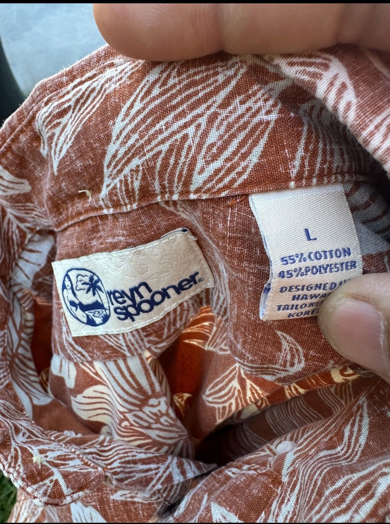 Reyn Spooner PreOwned Reyn Spooner Hawaiian Print Brown Men's L Size US L / EU 52-54 / 3 - 4 Thumbnail