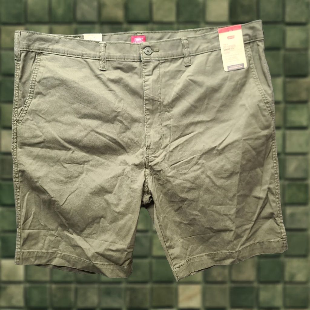 Levi's Levi's XX Chino Shorts Mens 42 Regular Fit 10 Inseam Green Casual Travel Workwear Stretch Cotton Spandex Button Logo Zipper Size US 42 / EU 58 - 1 Thumbnail