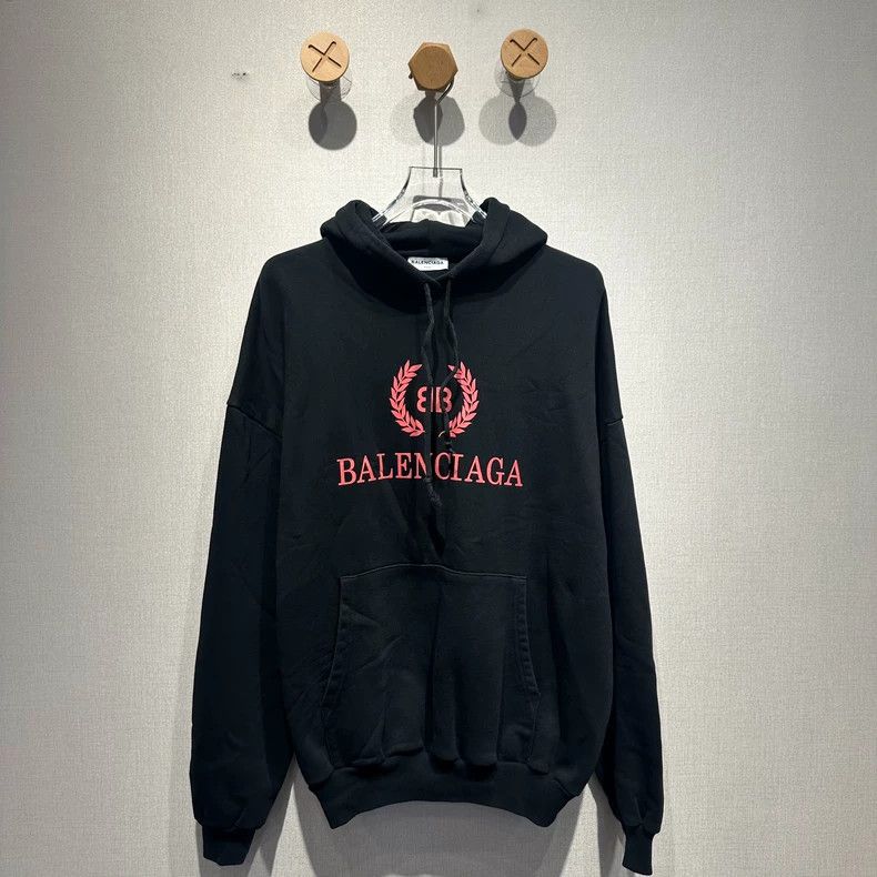 Balenciaga Balenciaga Wheat Logo Black Hoodie Size US S / EU 44-46 / 1 - 1 Thumbnail
