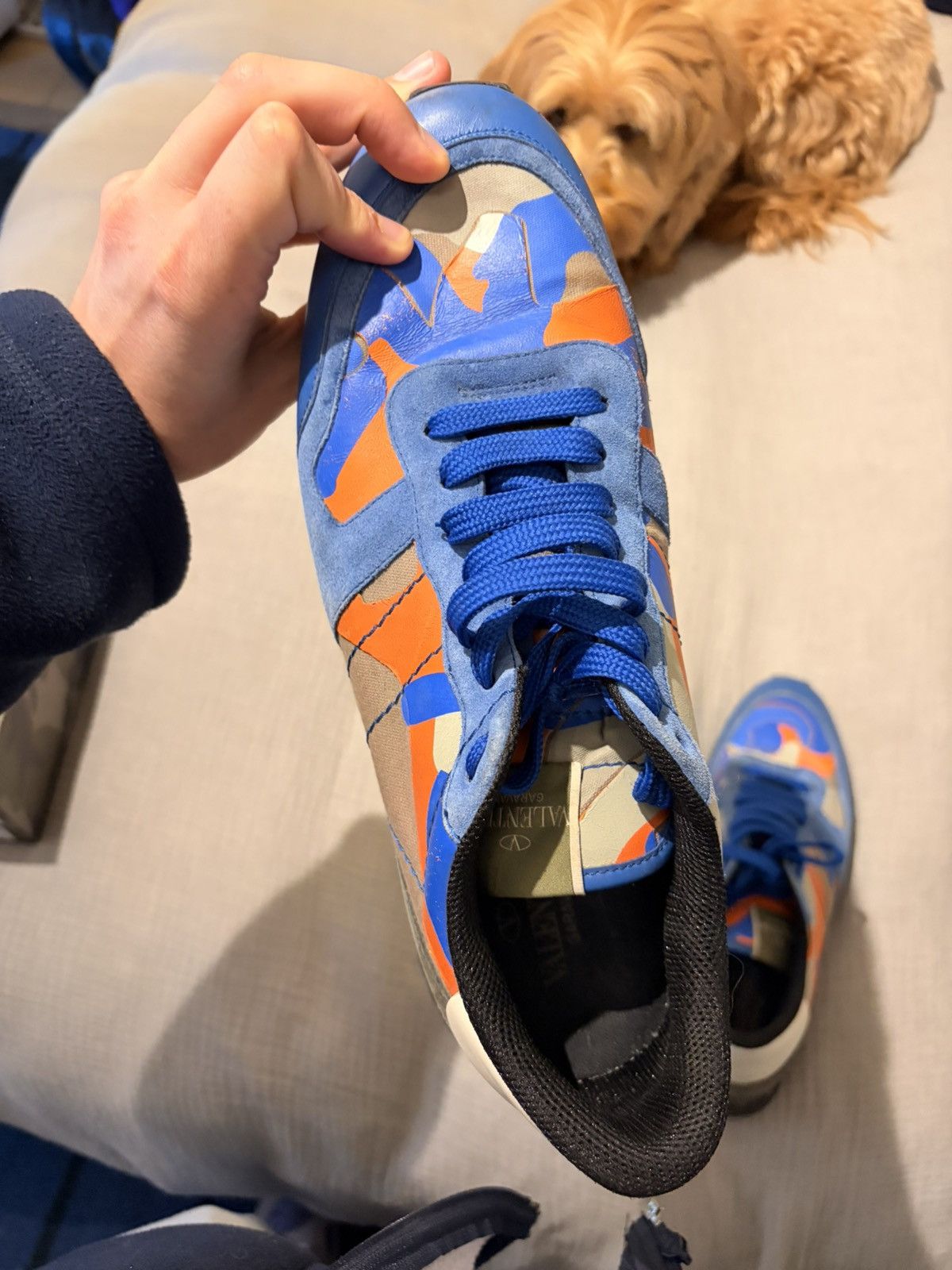 Valentino Blue/Orange Camo Valentino Size US 13 / EU 46 - 4 Thumbnail