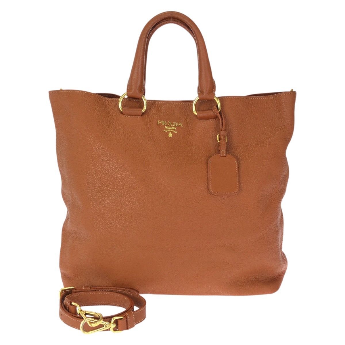 Prada Prada Prada Vitello Daino 2way Leather Tote Bag Leather Tote Bag DUTY FREE for USA Size ONE SIZE - 1 Thumbnail