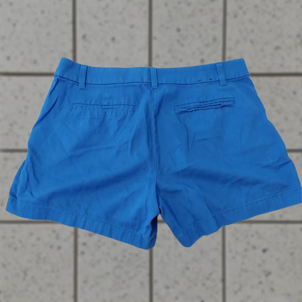 J.Crew Womens Khaki Shorts Blue Cotton Chino J. Crew 10 Size 32" / US 10 / IT 46 - 1 Thumbnail