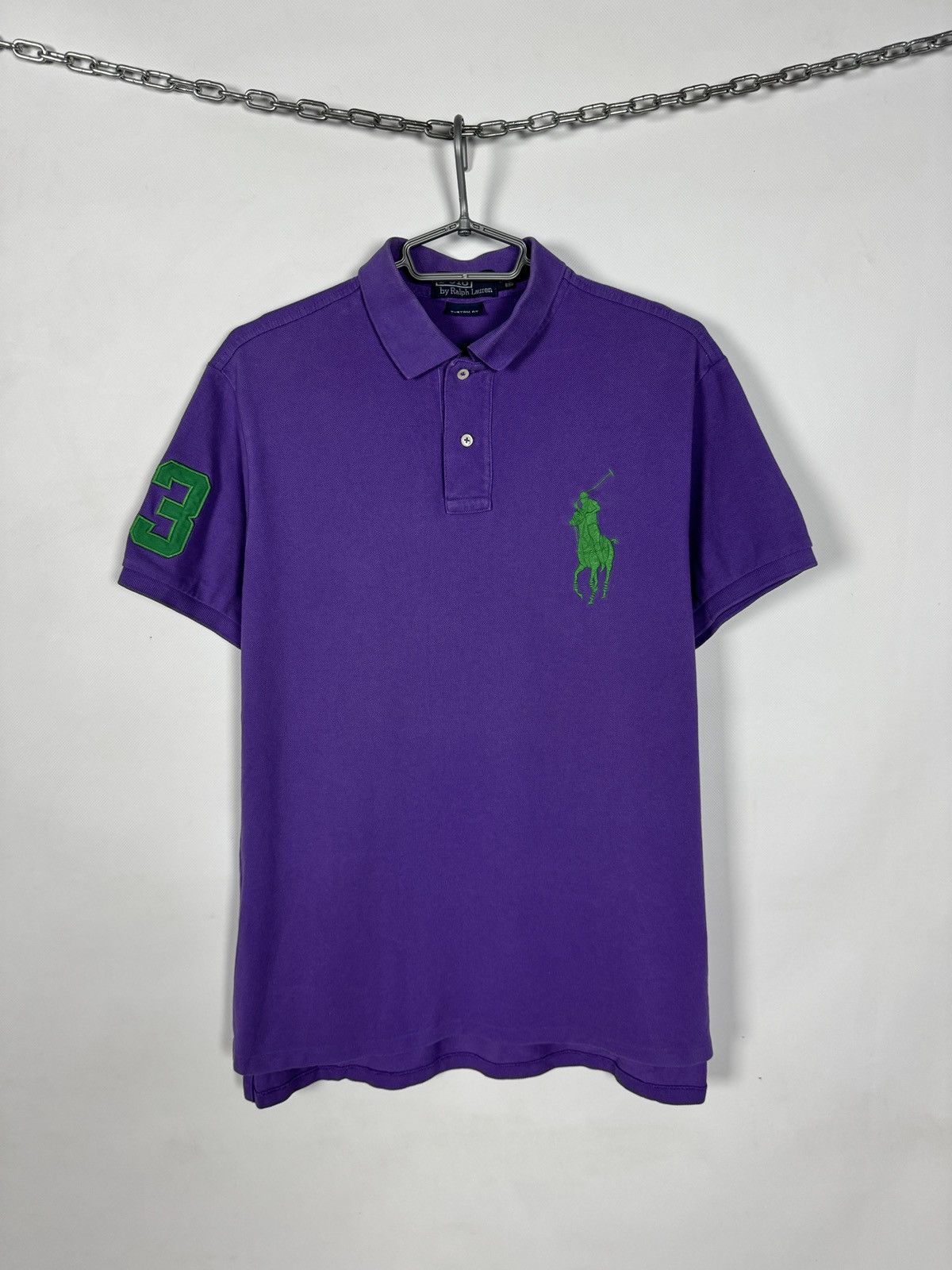 Polo Ralph Lauren Polo Ralph Lauren Vintage Polo Shirt Purple Big Pony Size L Size US L / EU 52-54 / 3 - 1 Thumbnail