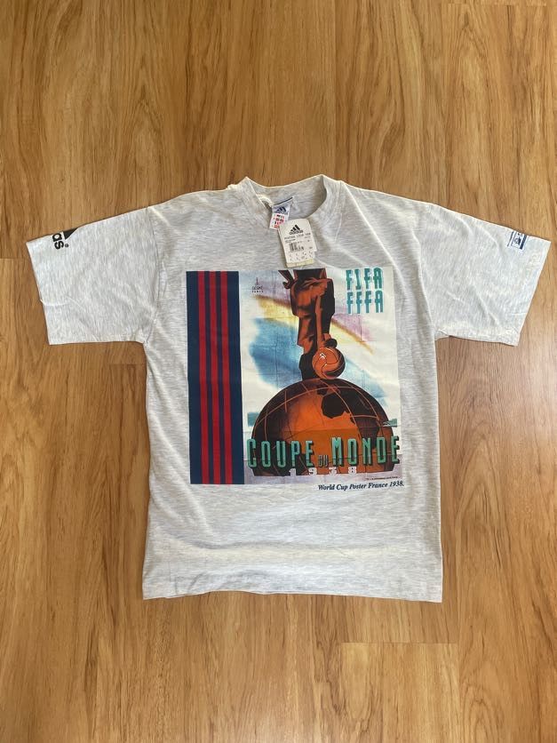 Adidas × Vintage Rare 1938 World cup poster 1938 history by adidas Size US S / EU 44-46 / 1 - 1 Thumbnail