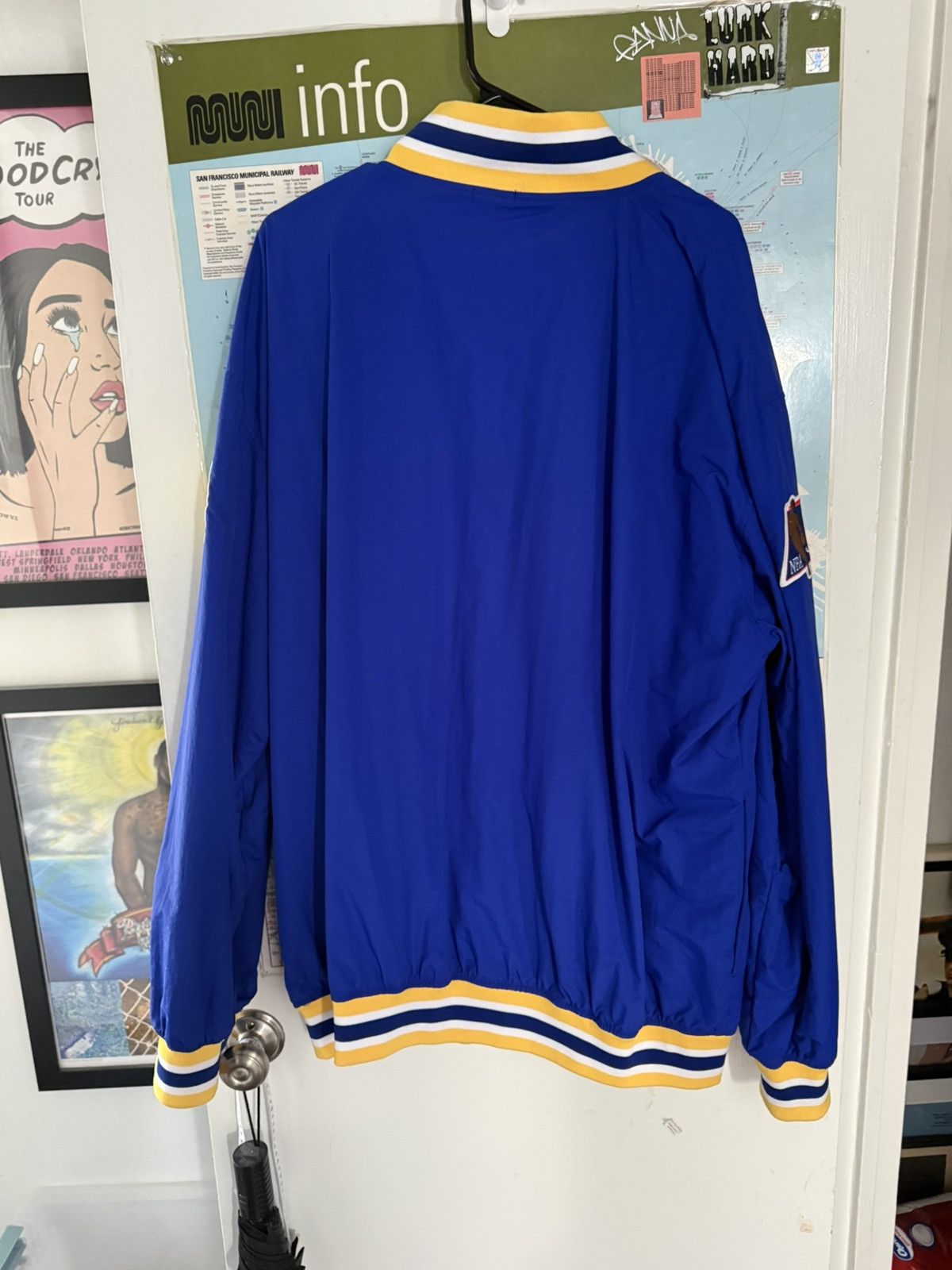 Mitchell & Ness Warriors vintage warm up jacket 1996/97 Size US XXL / EU 58 / 5 - 2 Thumbnail