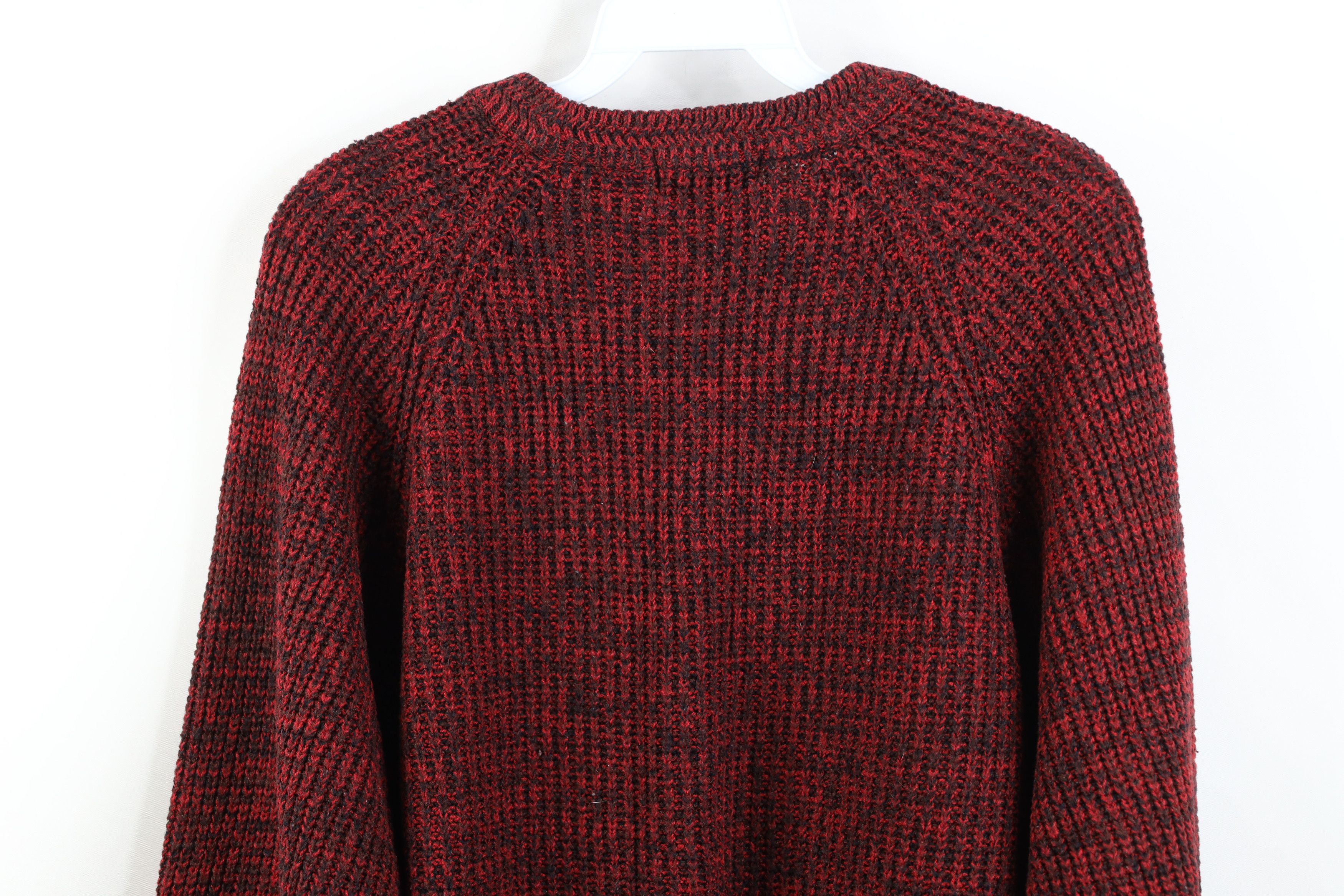 Vintage Vintage 90s Streetwear Ribbed Knit Sweater Heather Red Size US M / EU 48-50 / 2 - 8 Thumbnail