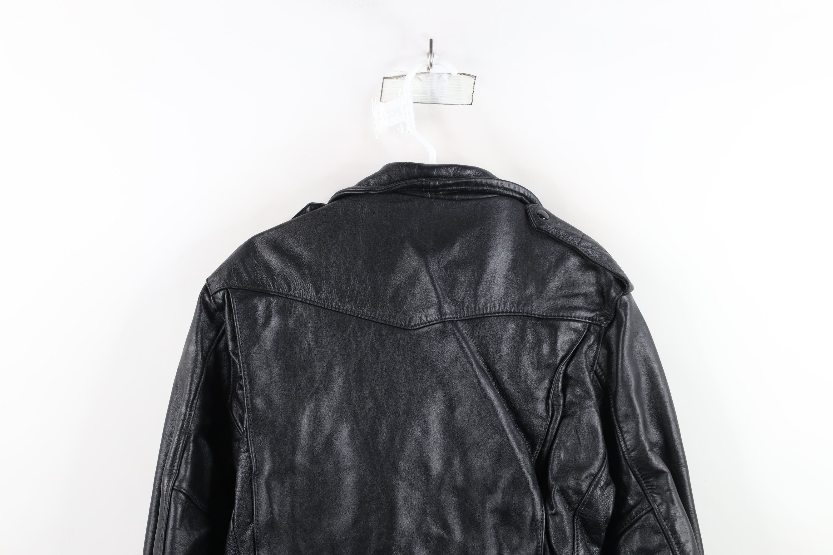 Vintage Vintage 70s 80s Detroit Police Leather Motorcycle Jacket USA Size US XL / EU 56 / 4 - 15 Thumbnail