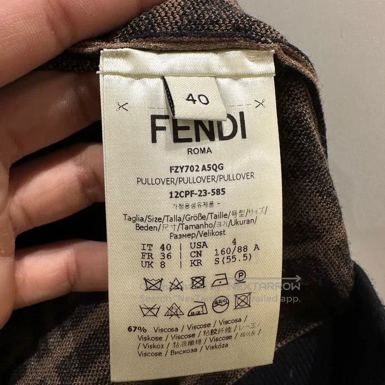 Fendi Fendi All-over Double F Logo Knit Short Sleeve Size XS / US 0-2 / IT 36-38 - 4 Thumbnail