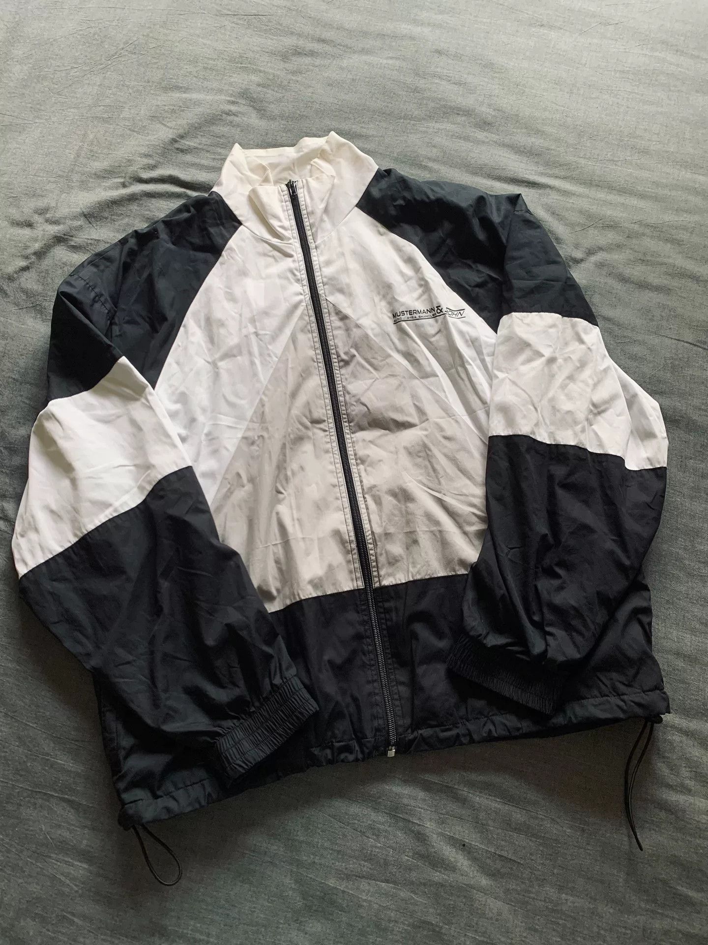 Vetements Black White Gray Print Coach Jacket