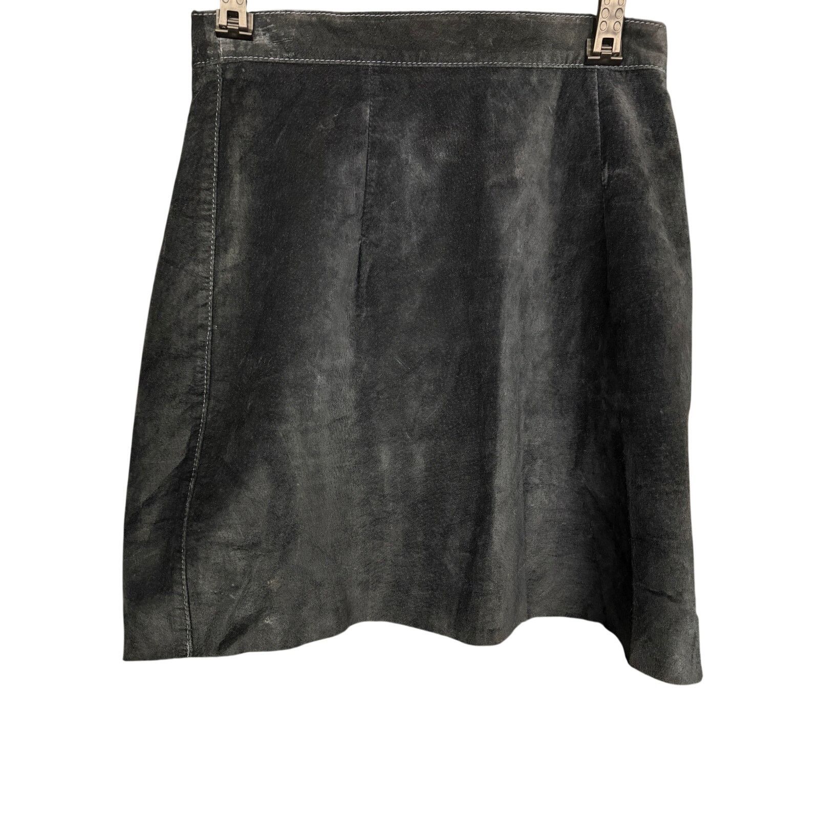 American Apparel Vtg American Apparel Suede Blue Mini Skirt Made in USA S Size 26" / US 2 / IT 38 - 2 Thumbnail