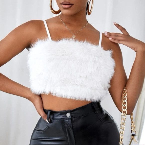 Other Fuzzy Front Crop Cami Top Size S / US 4 / IT 40 - 4 Thumbnail