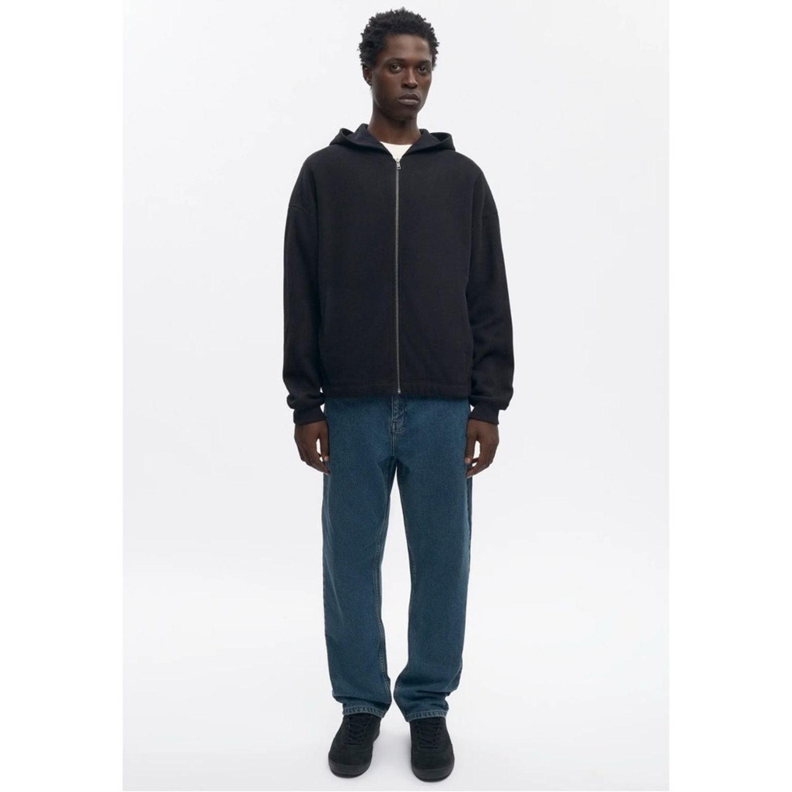 Kotn Gray Heavyweight Micro Rib Relaxed Fit Cotton Zip Up Hoodie Size US M / EU 48-50 / 2 - 11 Thumbnail