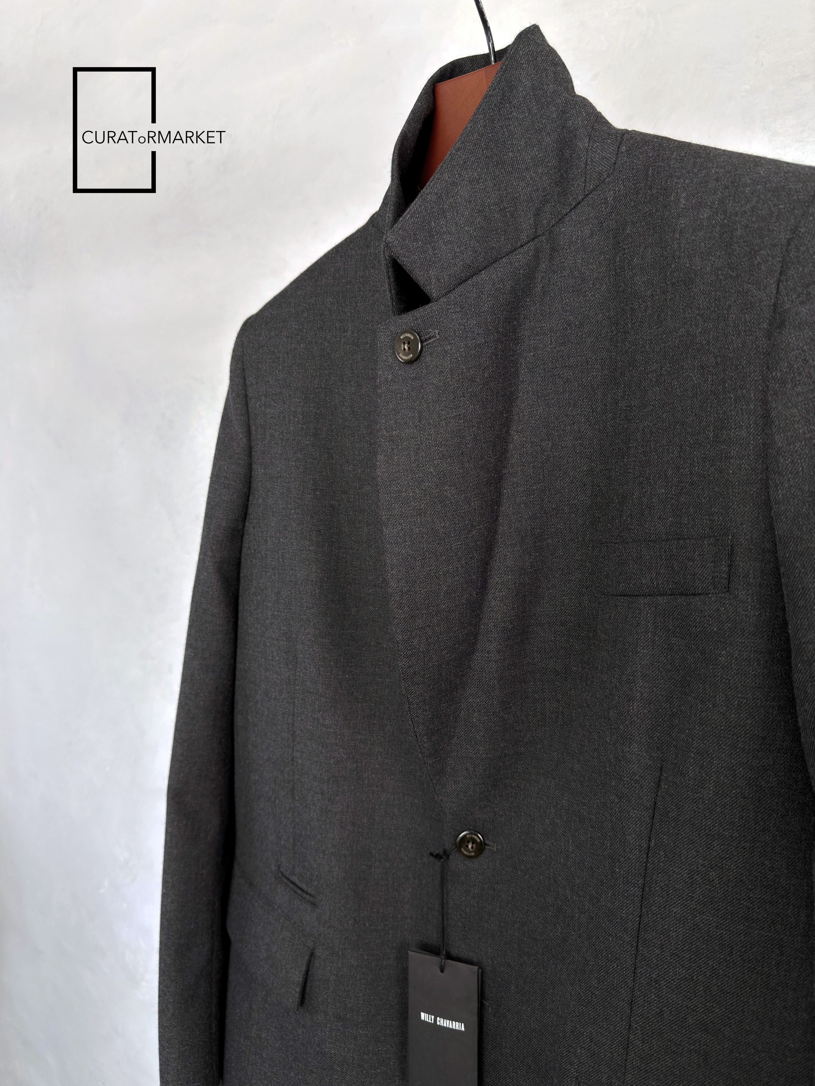 Willy Chavarria Runway Oversized Tailoring Wool Chuco Blazer Tarantula FW25 Size US S / EU 44-46 / 1 - 8 Thumbnail