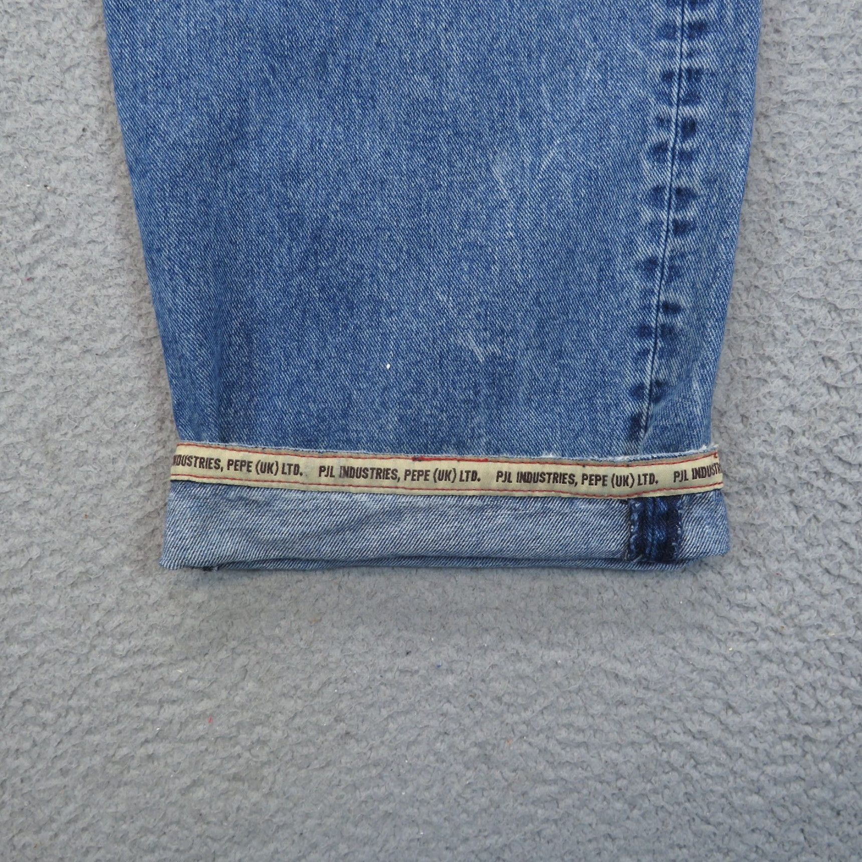Logo 7 VINTAGE Pepe Jeans London Jeans Men 32 Baggy Embroidered Distressed Y2K Skater Grunge Logo Blue Cotton Denim 5-Pocket Style Wide-Leg 90s Mens Size US 32 / EU 48 - 4 Thumbnail