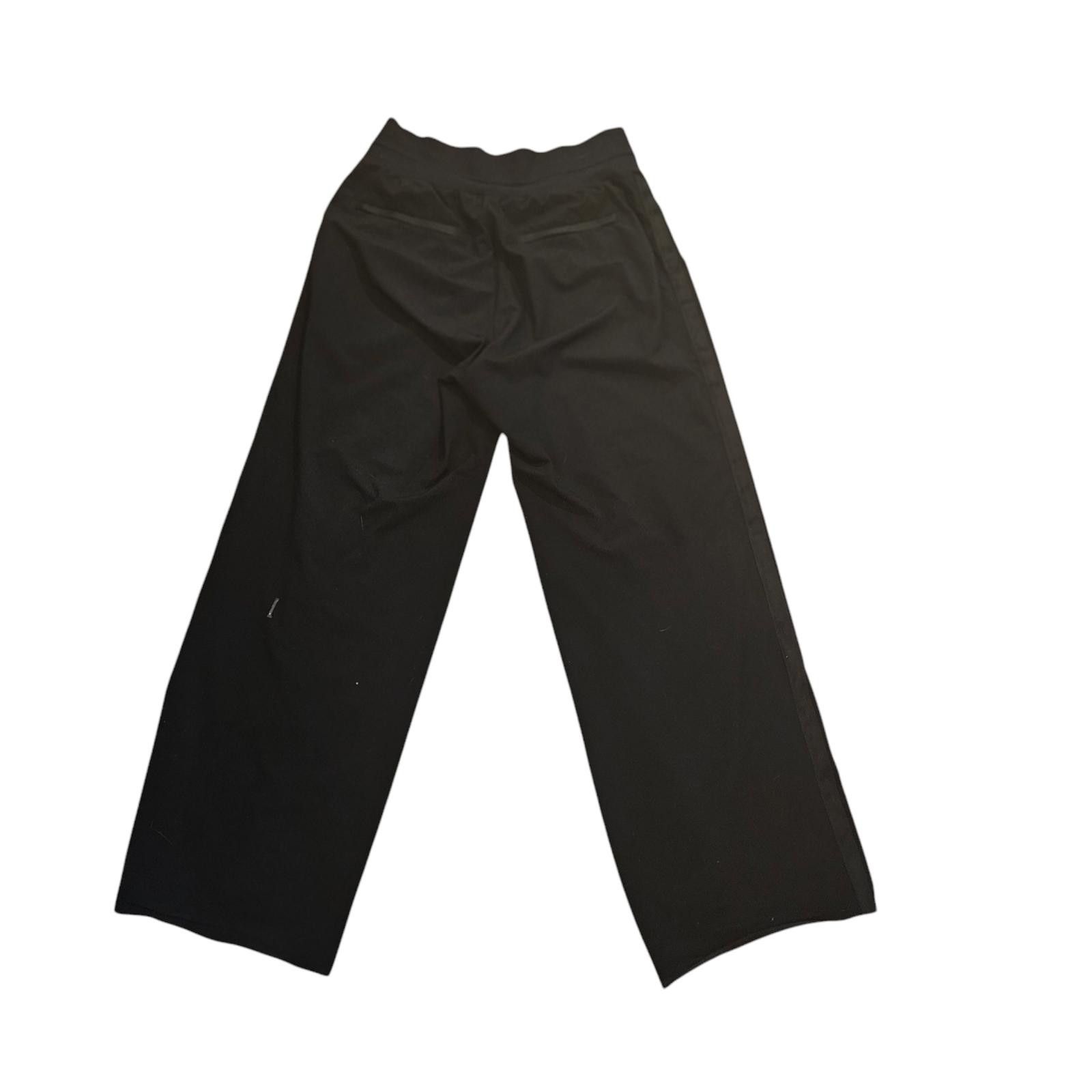 Designer Athleta Black Wide-Leg Pants SZ 10 Size L / US 10 / IT 46 - 2 Thumbnail