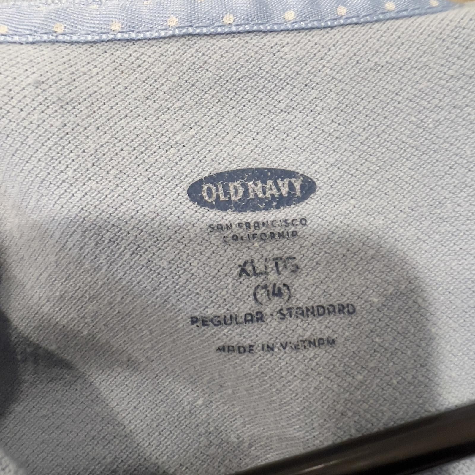 Old Navy Old Navy Light Blue Girl's Polo Shirt XL Size ONE SIZE - 3 Thumbnail