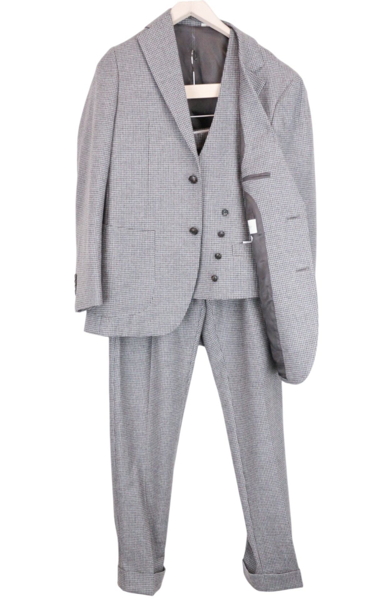 Suitsupply HAVANA UK328R Grey Wool Cashmere Suit 67233 Size 38R - 1 Thumbnail