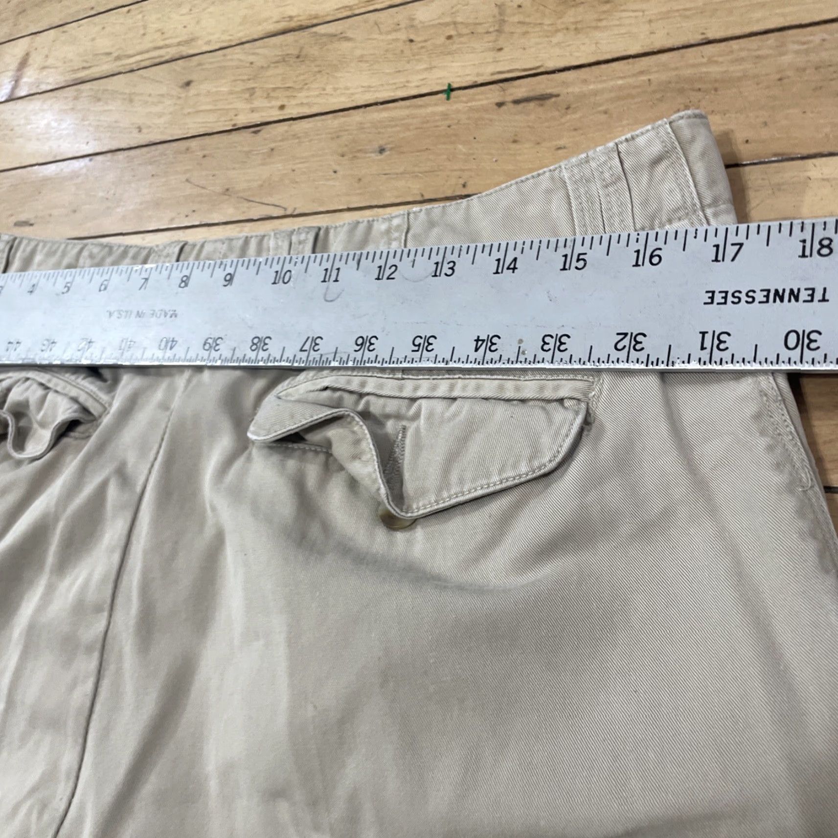 Vintage VINTAGE Cambridge Classics Men Pants 34x30 Khaki Beige 90s Casual Straight Wide Twill 34 Mens Size US 34 / EU 50 - 7 Thumbnail
