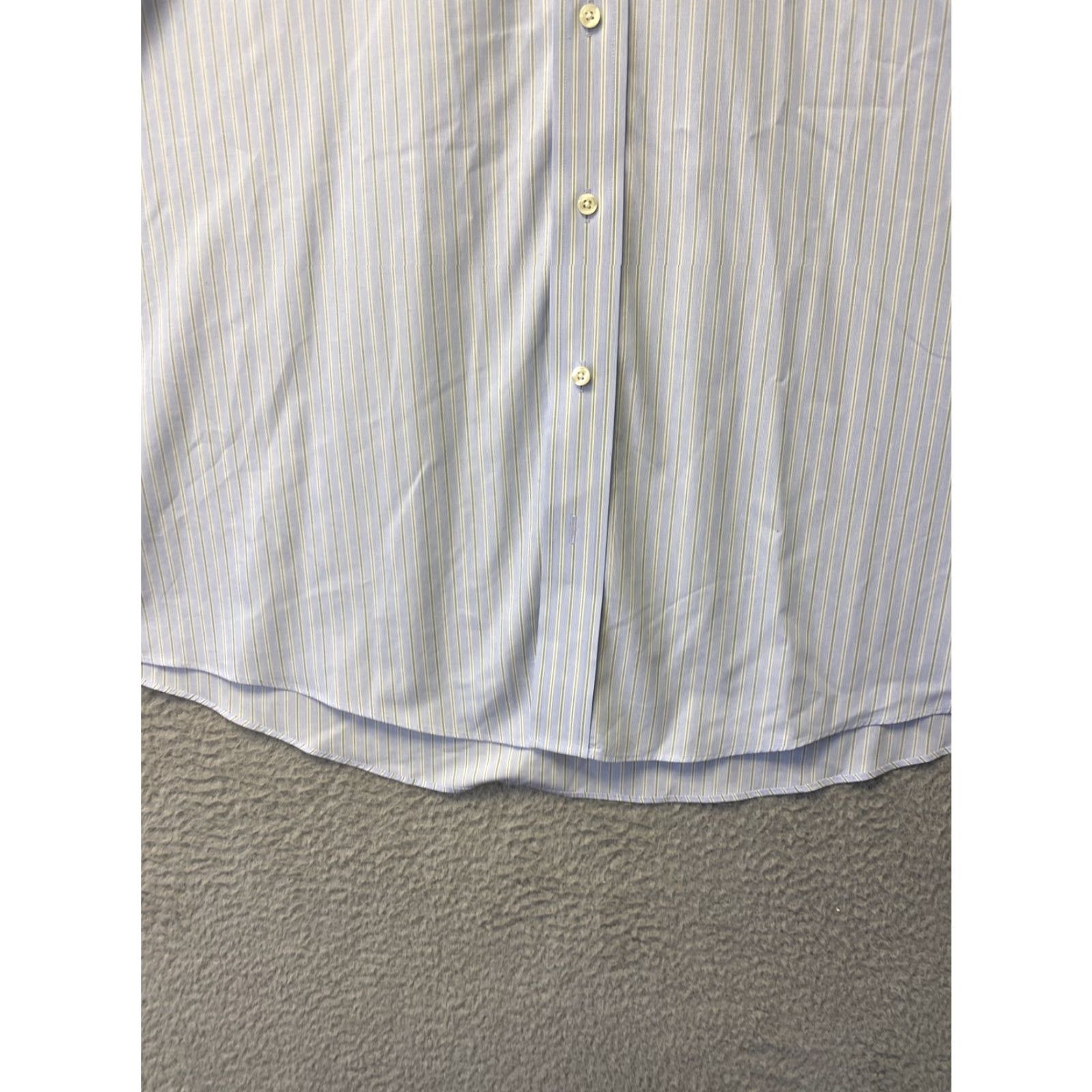 Jos. A. Bank JOS. A. BANK Blue Striped Dress Shirt 17 Regular Long Sleeve Button Down Cotton Classic Mens Size US XL / EU 56 / 4 - 2 Thumbnail