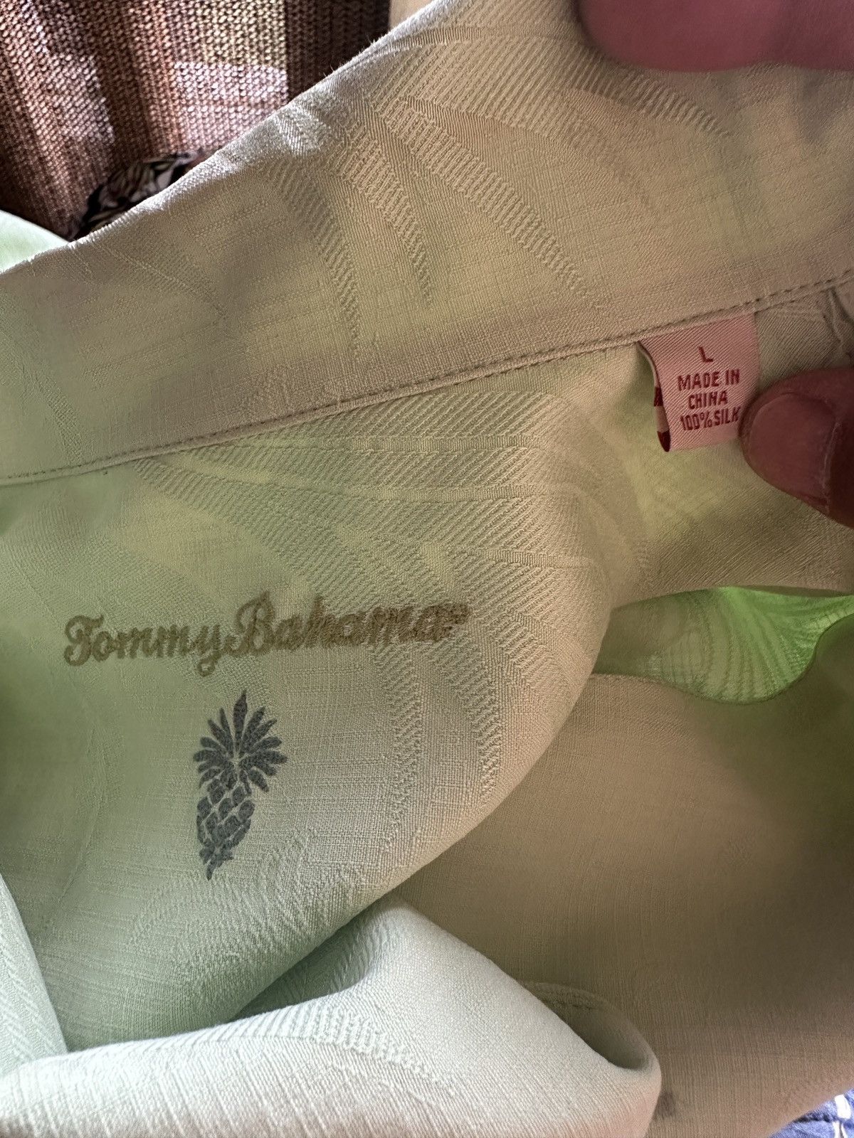 Tommy Bahama PreOwned Tommy Bahama Green Hawaiian Print Men's L Size US L / EU 52-54 / 3 - 4 Thumbnail