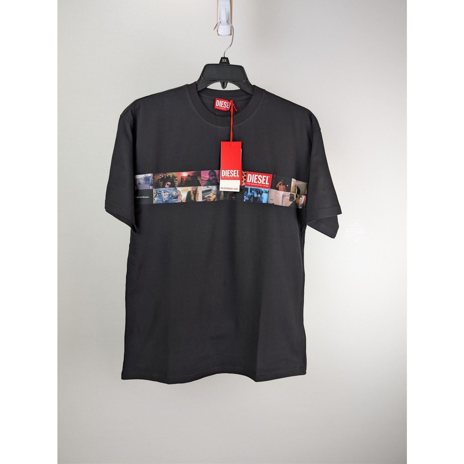 Diesel o1rshd1 T-Boxty T-shirt in black cotton jersey Size US M / EU 48-50 / 2 - 8 Thumbnail